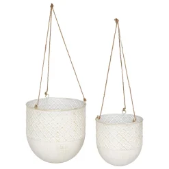 Vaso suspenso TINO em metal branco 40cm