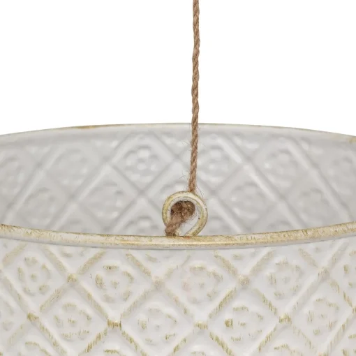 Vaso suspenso TINO em metal branco 36cm