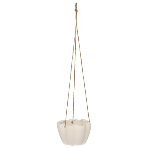 Vaso suspenso WILD ROMANCE branco em cerâmica
