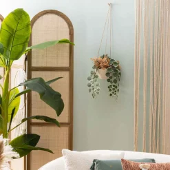 Vaso suspenso WILD ROMANCE branco em cerâmica
