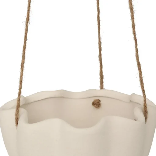 Vaso suspenso WILD ROMANCE branco em cerâmica