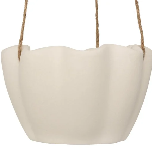 Vaso suspenso WILD ROMANCE branco em cerâmica