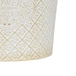 Vaso TINO em ferro branco 22cm