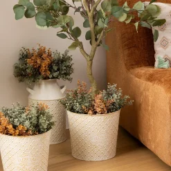 Vaso TINO em ferro branco 22cm