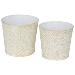 Vaso TINO em ferro branco 24,5cm