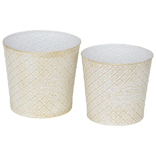 Vaso TINO em ferro branco 24,5cm