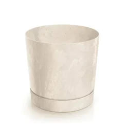 Vaso TUBO efeito betão bege 15cm