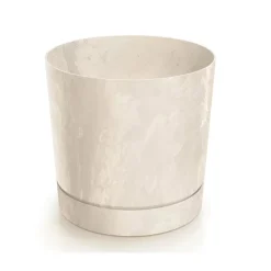 Vaso TUBO efeito betão bege 33cm