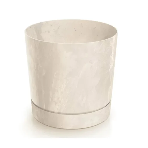 Vaso TUBO efeito betão bege 33cm