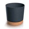 Vaso TUBO PM cinza antracite 15cm