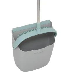 Vassoura com pá giratória cinza