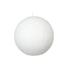 Vela bola rústica branca 10cm