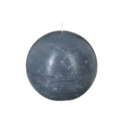 Vela bola rústica cinza escuro 10cm
