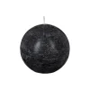 Vela Bola Rústica Preta 10cm