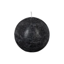 Vela Bola Rústica Preta 10cm