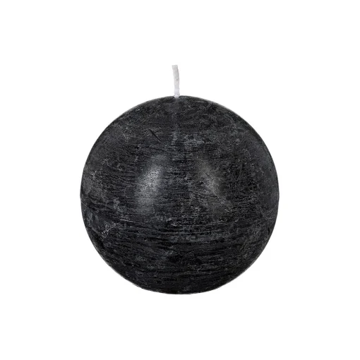 Vela Bola Rústica Preta 10cm