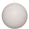 Vela bola rústica taupe 10cm