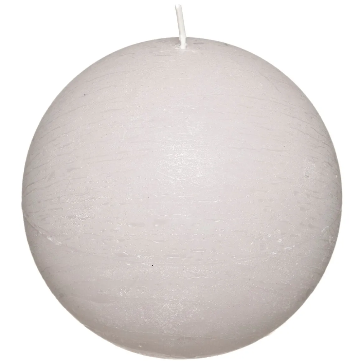 Vela bola rústica taupe 10cm