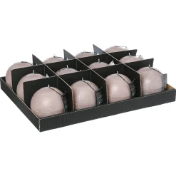 Vela bola rústica taupe 10cm