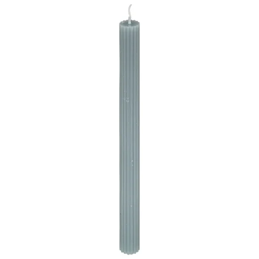 Vela DEMI estriada azul orage para candelabro 26cm