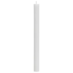 Vela DEMI estriada branca para candelabro 26cm