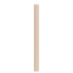 Vela DEMI estriada taupe para candelabro 26cm