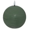 Vela led bola MOLIA verde escuro 8cm