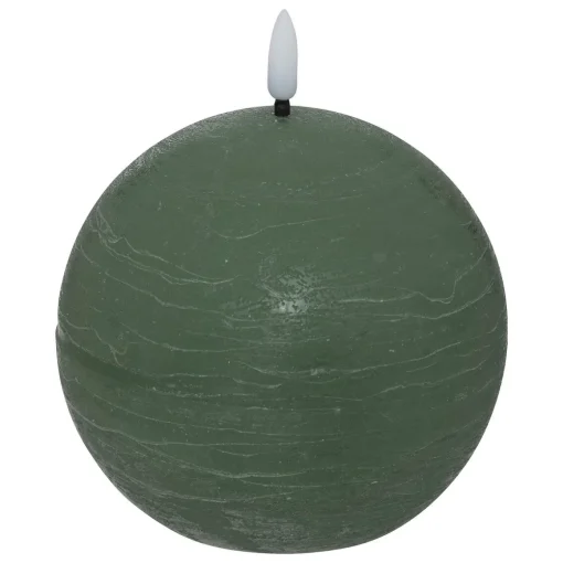 Vela led bola MOLIA verde escuro 8cm
