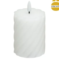 Vela led cilíndrica mina branca 11,5cm