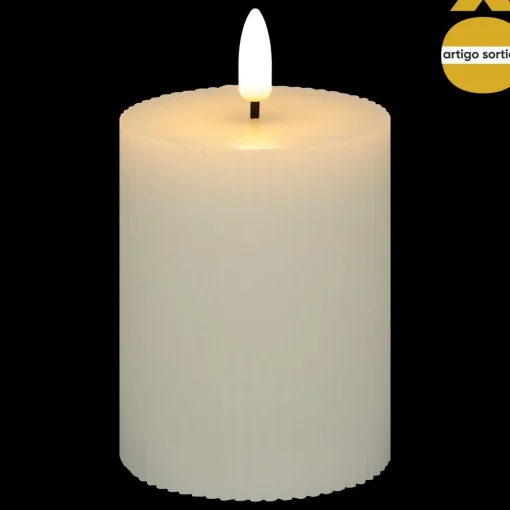 Vela led cilíndrica mina branca 11,5cm