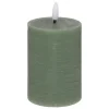 Vela led cilíndrica MOLIA verde escuro 12,5cm