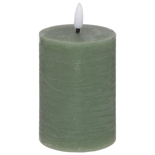 Vela led cilíndrica MOLIA verde escuro 12,5cm