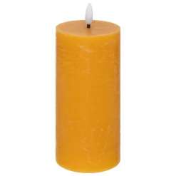 Vela led cilíndrica MOLIA amarela 17,5cm