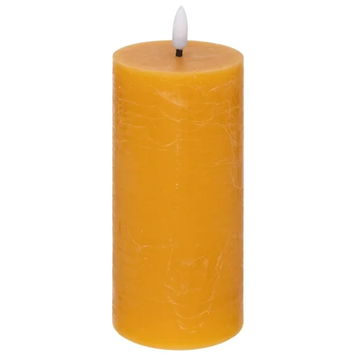 Vela led cilíndrica MOLIA amarela 17,5cm
