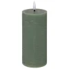 Vela led cilíndrica MOLIA verde escuro 17,5cm