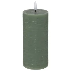 Vela led cilíndrica MOLIA verde escuro 17,5cm