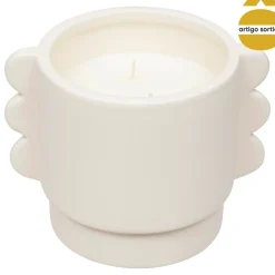 Vela perfumada BLI com castiçal em cerâmica
