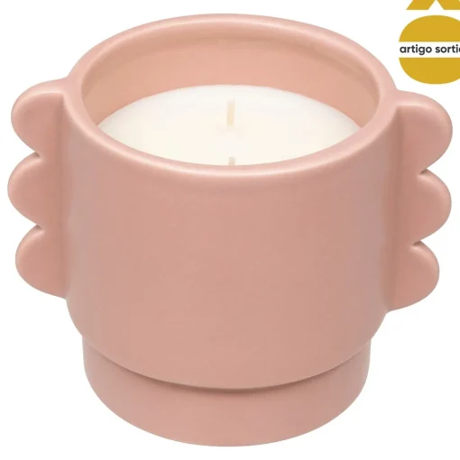 Vela perfumada BLI com castiçal em cerâmica