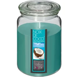 Vela perfumada côco em jarro de vidro 510gr