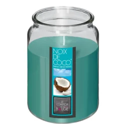 Vela perfumada côco em jarro de vidro 510gr