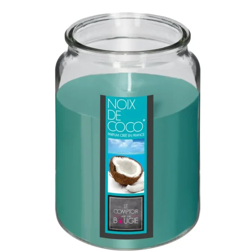 Vela perfumada côco em jarro de vidro 510gr