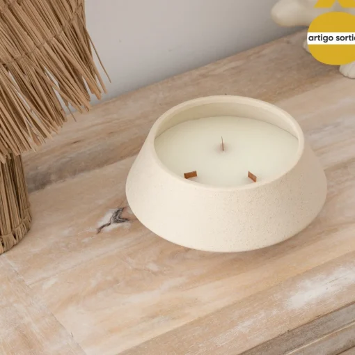 Vela perfumada INU com castiçal de cerâmica 580g