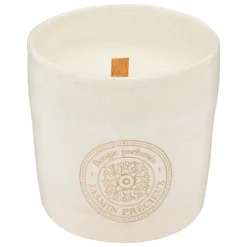 Vela perfumada jasmim com castiçal em cerâmica 350g