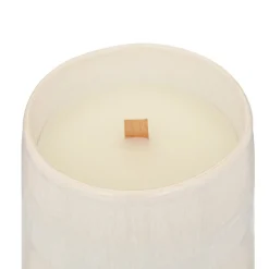 Vela perfumada jasmim com castiçal em cerâmica 350g