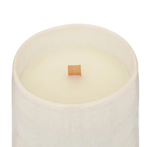 Vela perfumada jasmim com castiçal em cerâmica 350g