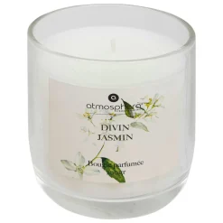 Vela perfumada jasmim em frasco de vidro 200g