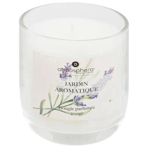 Vela perfumada patchouli em frasco de vidro 200g