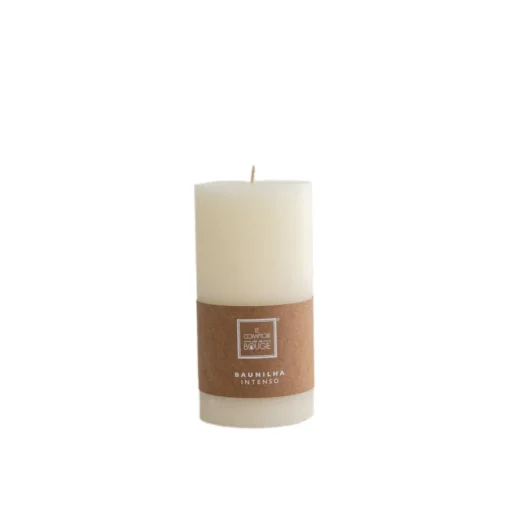 Vela perfumada PILAR de baunilha 14cm
