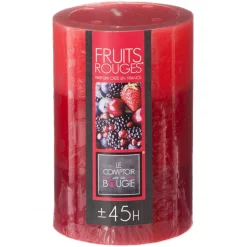 Vela perfumada PILAR tricolor frutos vermelhos