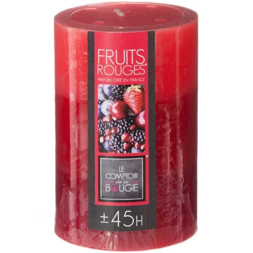 Vela perfumada PILAR tricolor frutos vermelhos